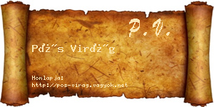 Pós Virág névjegykártya